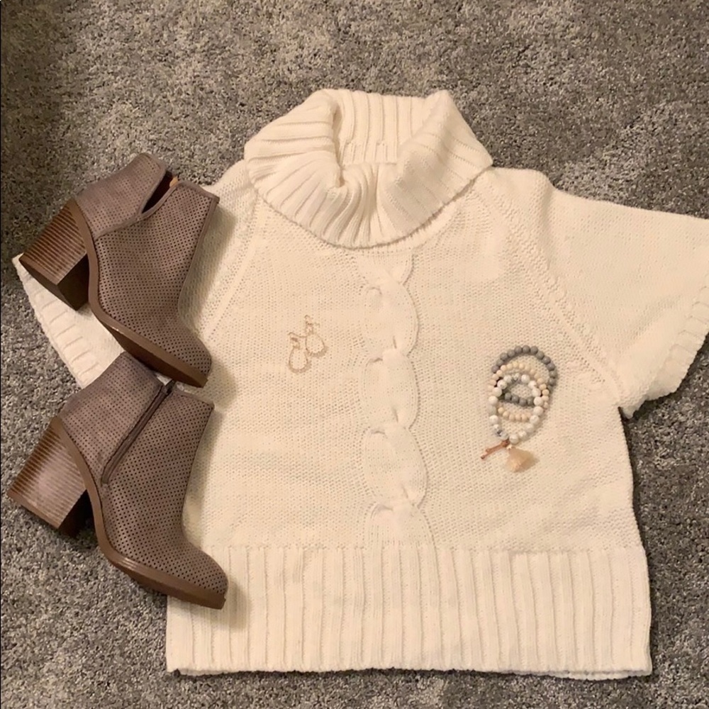 Chunky white sweater